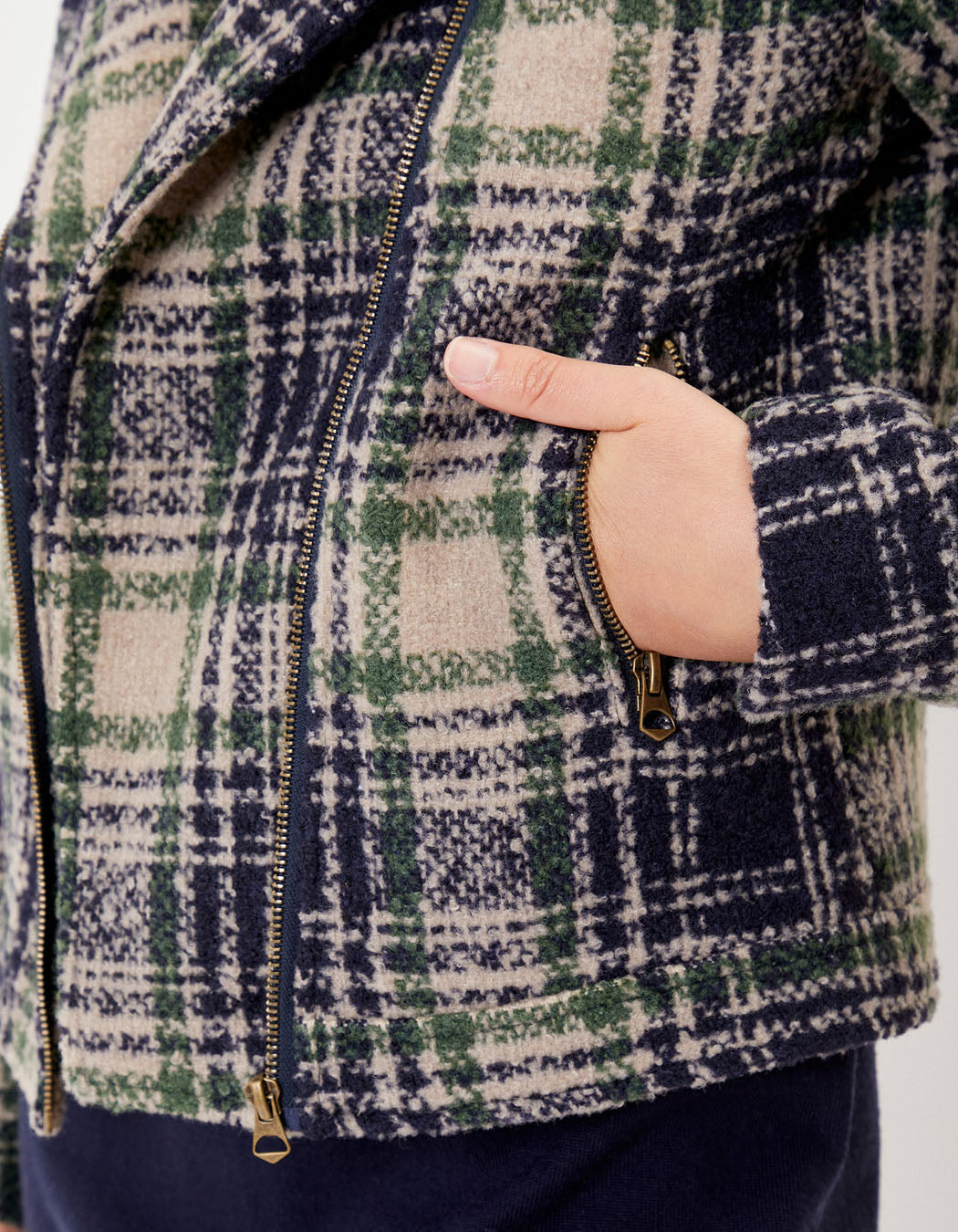 Veste  perfecto motif en lainage MAJDI