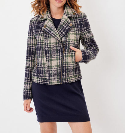 Veste  perfecto motif en lainage MAJDI