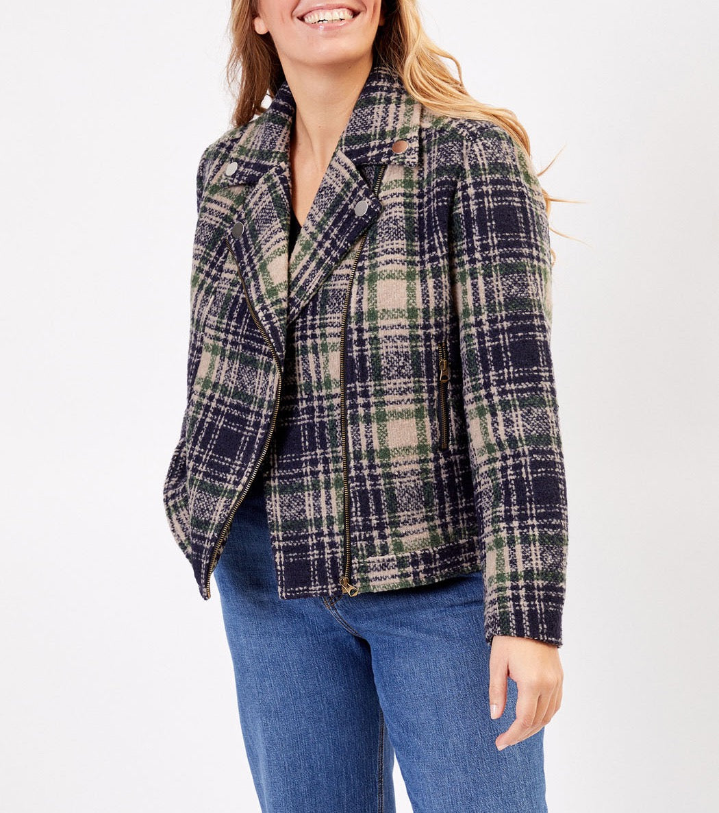 Veste  perfecto motif en lainage MAJDI