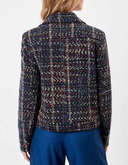 Veste  perfecto motif en lainage MAJDI