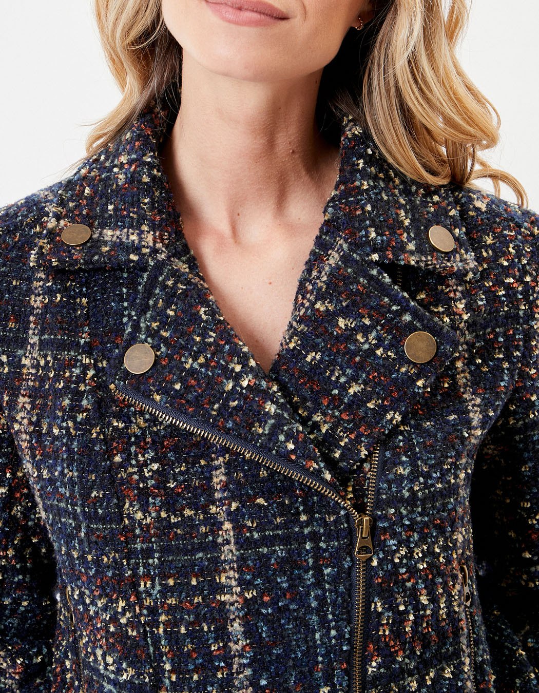 Veste  perfecto motif en lainage MAJDI