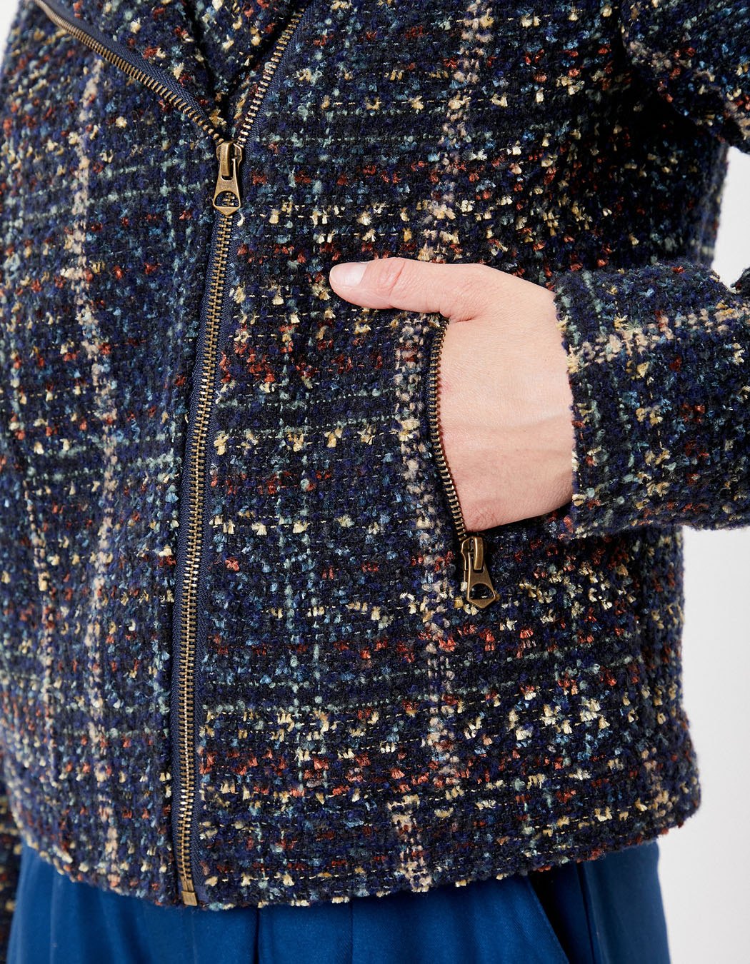 Veste  perfecto motif en lainage MAJDI