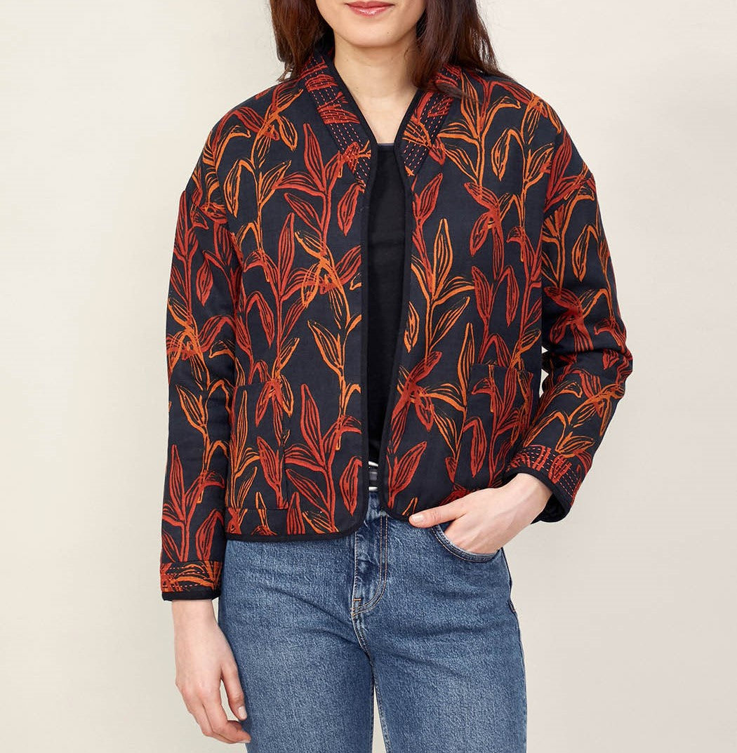 Veste esprit kimono imprimée NAKAMA