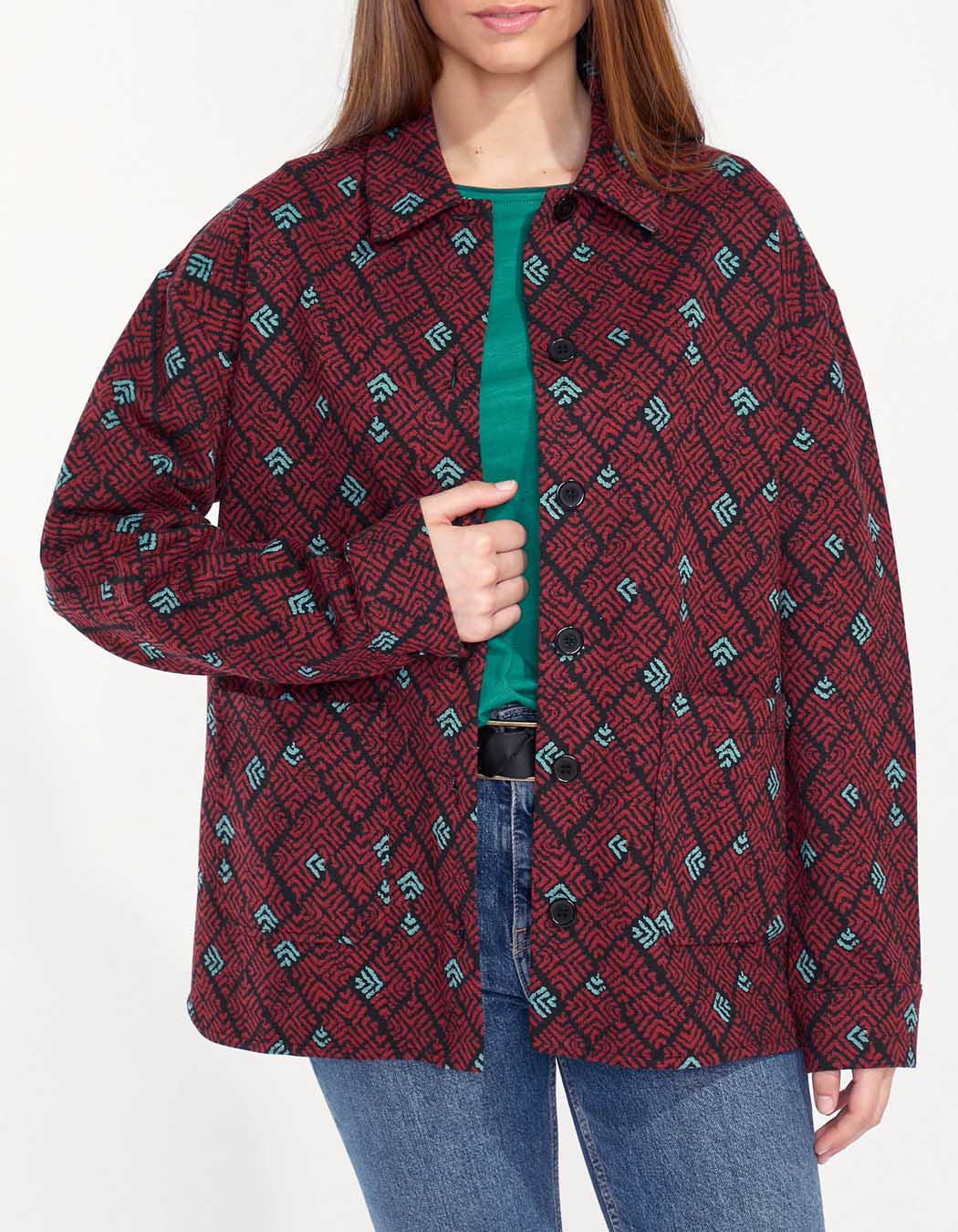 Veste chemise maille imprimée OJAS