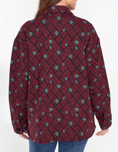Veste chemise maille imprimée OJAS