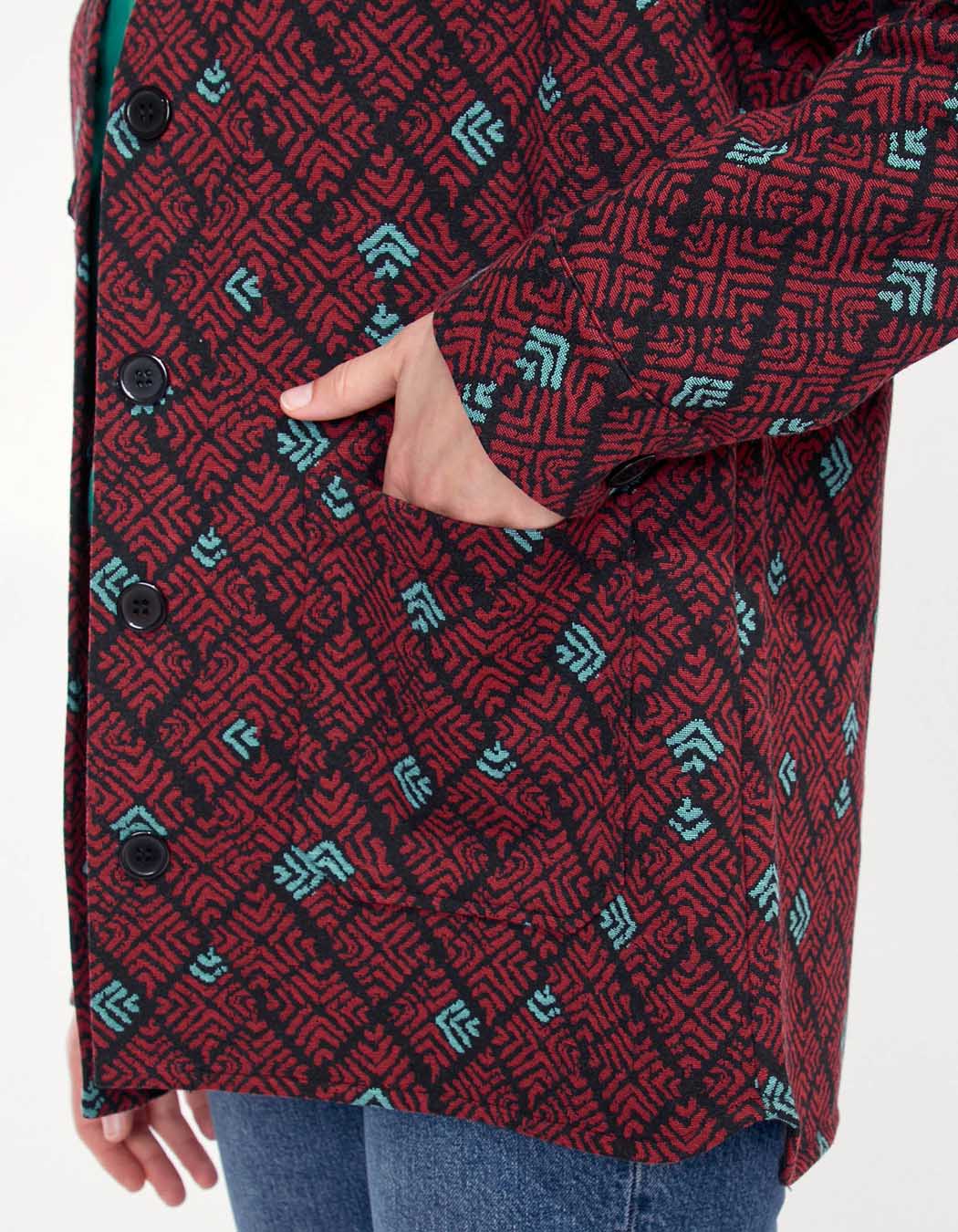 Veste chemise maille imprimée OJAS