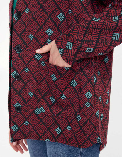 Veste chemise maille imprimée OJAS