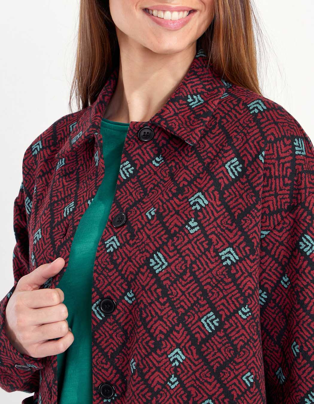 Veste chemise maille imprimée OJAS
