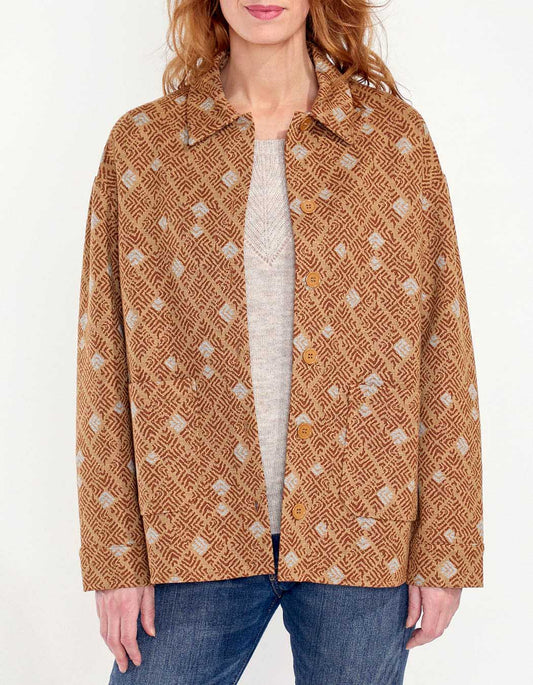 Veste chemise maille imprimée OJAS