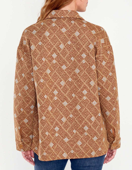 Veste chemise maille imprimée OJAS