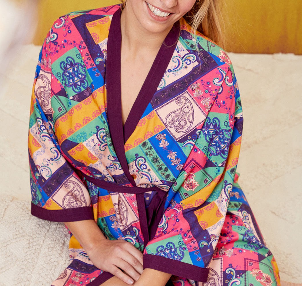 Kimono fluide imprimé MARIGOLD