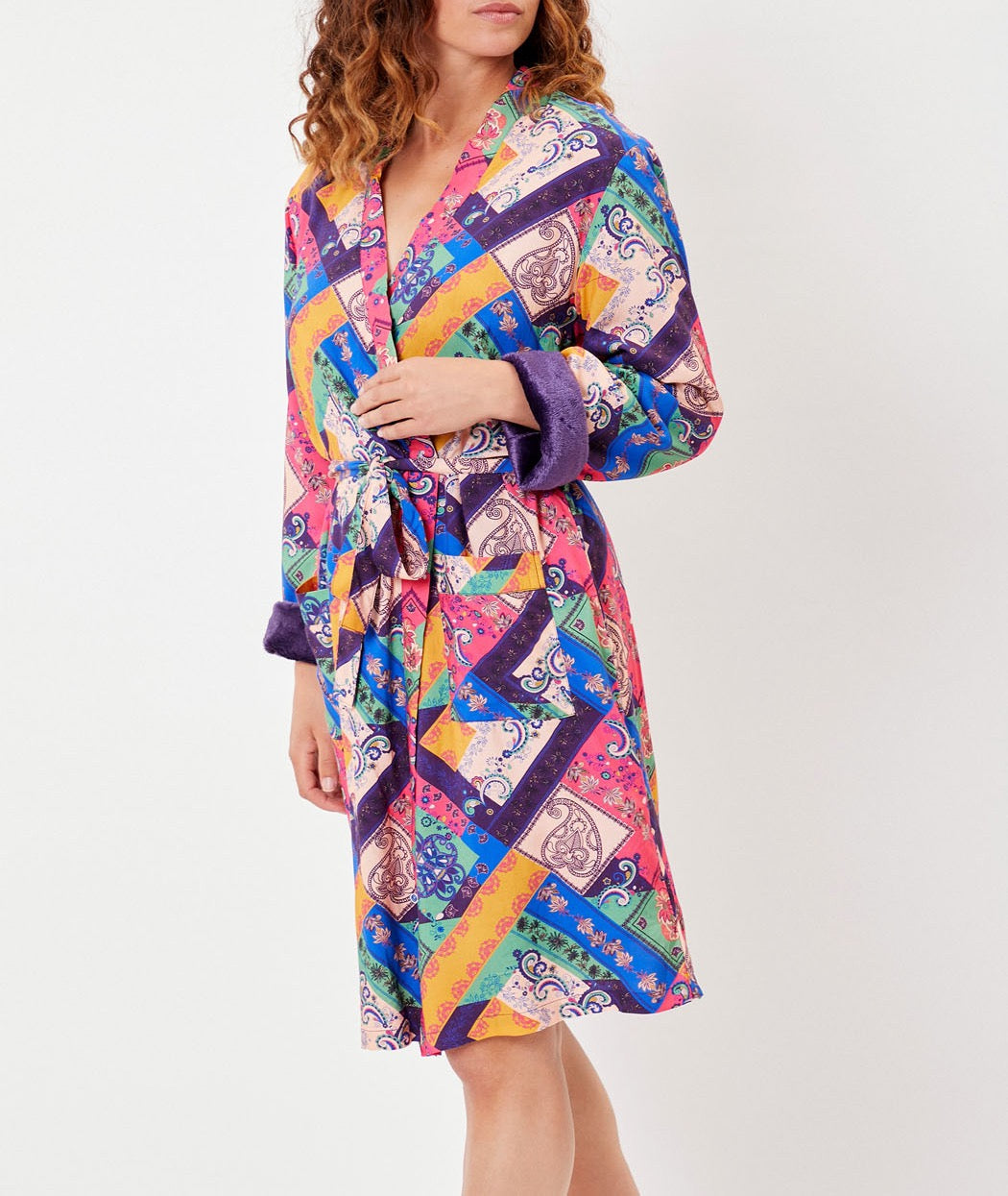 Kimono doublé polaire imprimé TOUDOU