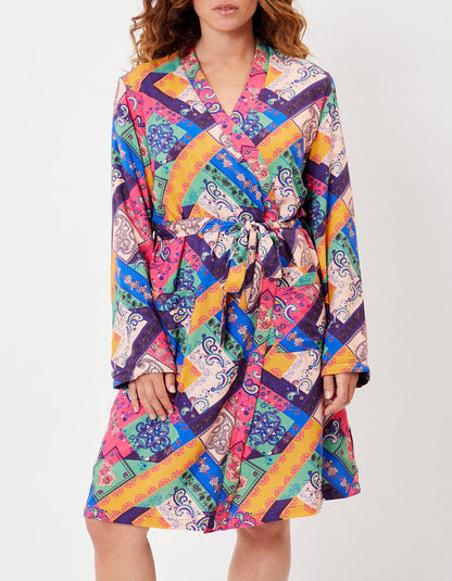 Kimono doublé polaire imprimé TOUDOU