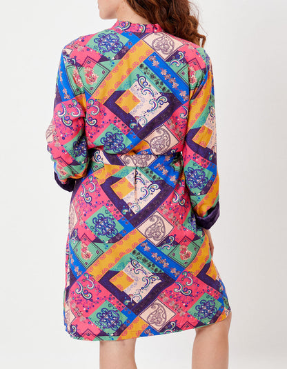 Kimono doublé polaire imprimé TOUDOU