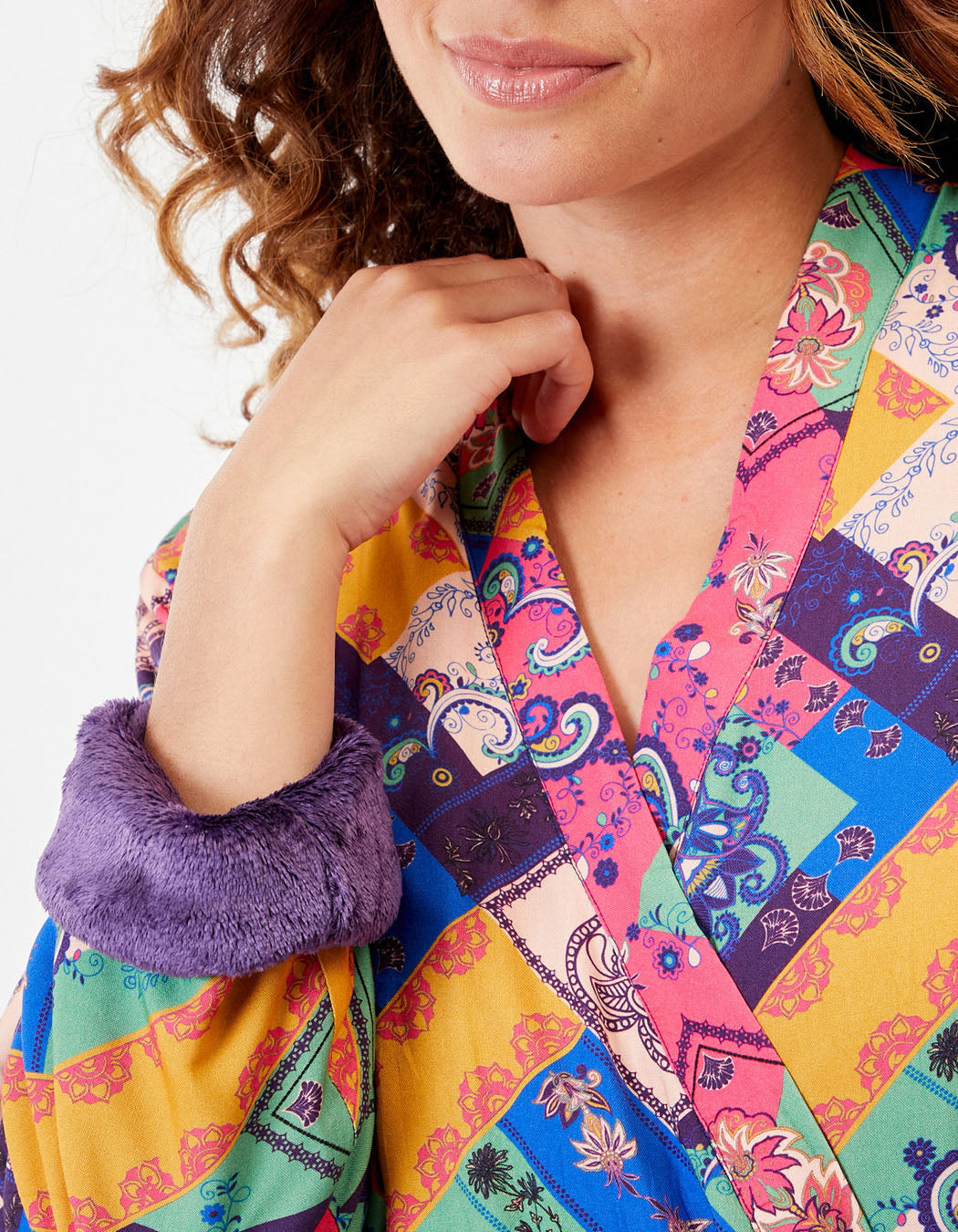 Kimono doublé polaire imprimé TOUDOU