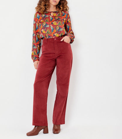 Pantalon large velours stretch SKADI