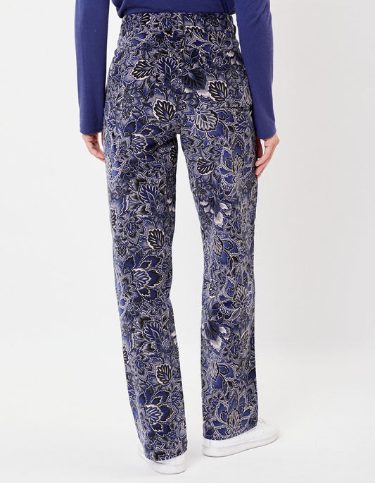 Pantalon large imprimé velours stretch SKADI