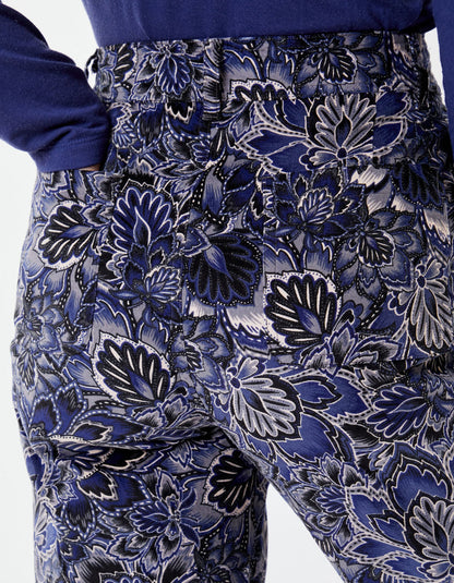 Pantalon large imprimé velours stretch SKADI