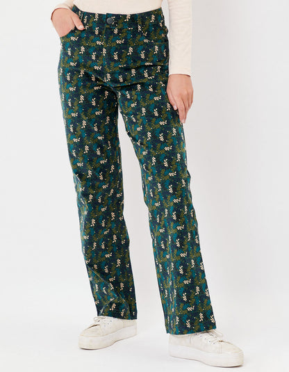 Pantalon large imprimé velours stretch SKADI