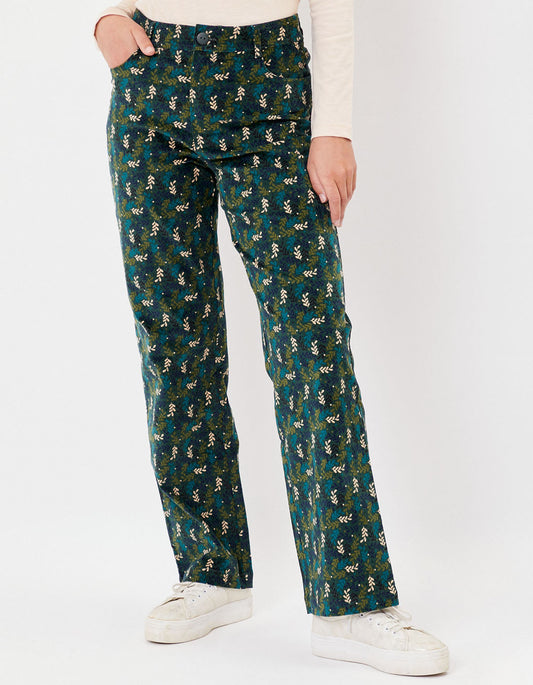 Pantalon large imprimé velours stretch SKADI