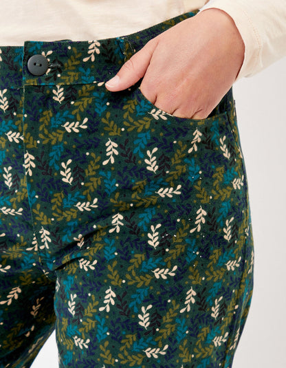 Pantalon large imprimé velours stretch SKADI