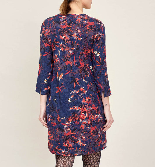 Robe imprimée droite col V HEMAL