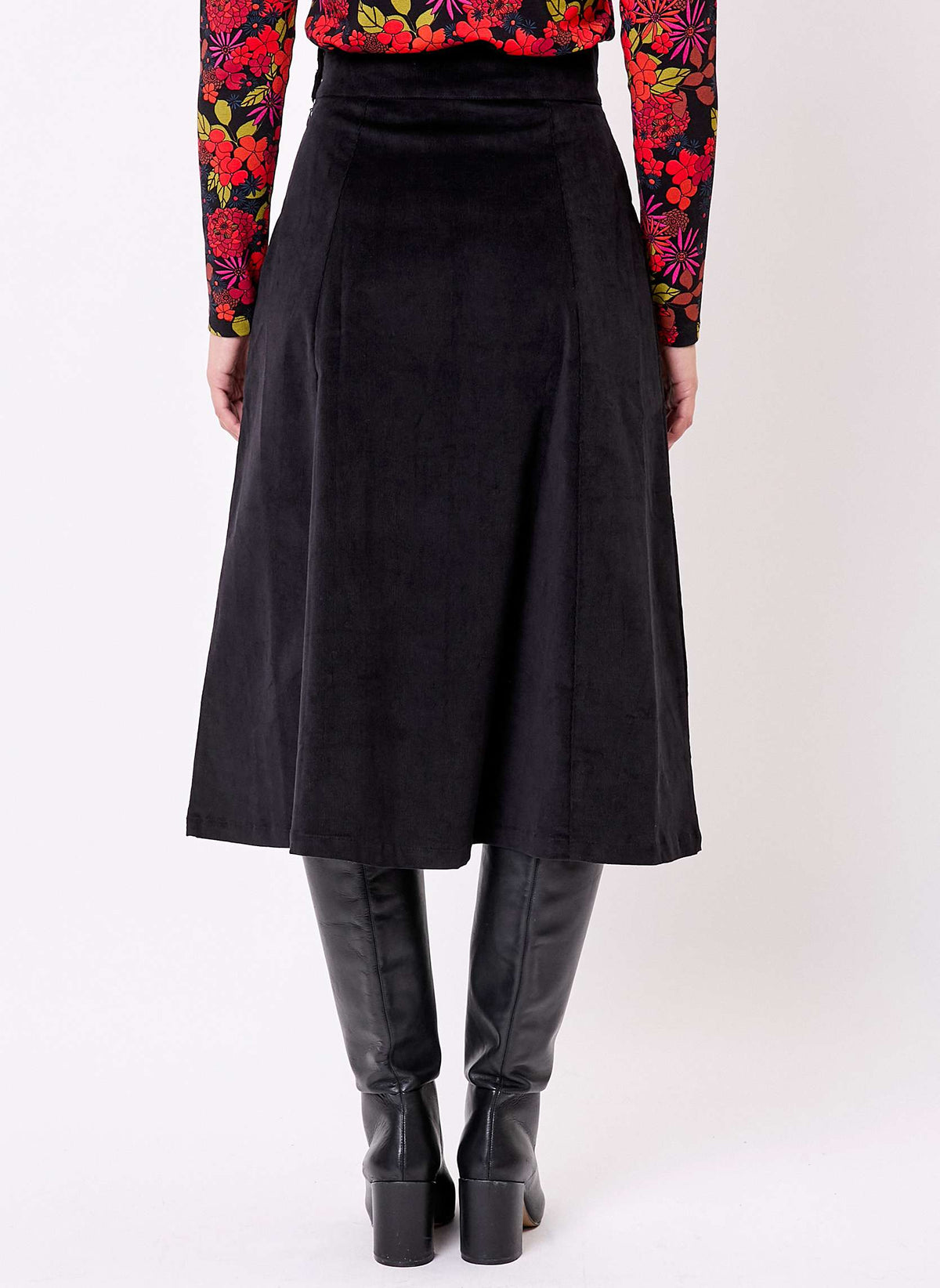 Jupe midi évasée velours bio KIMEE
