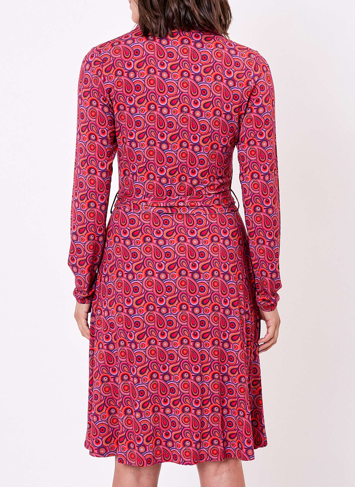Robe imprimée maille fluide ceinturée EZONE