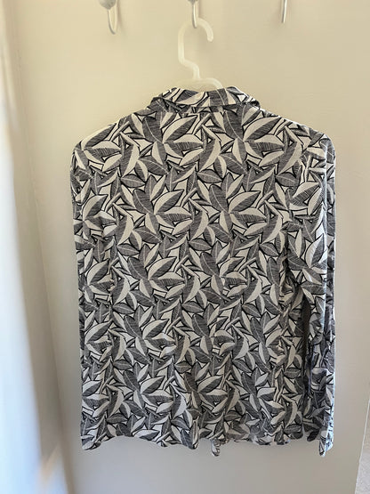 Chemisier motif blanc et noir