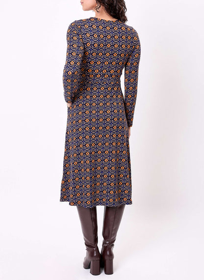 Robe midi imprimée maille fluide BANY