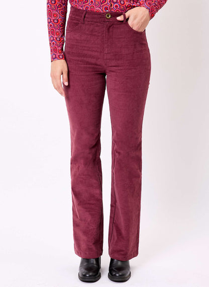Pantalon flare velours côtelé bio LULU