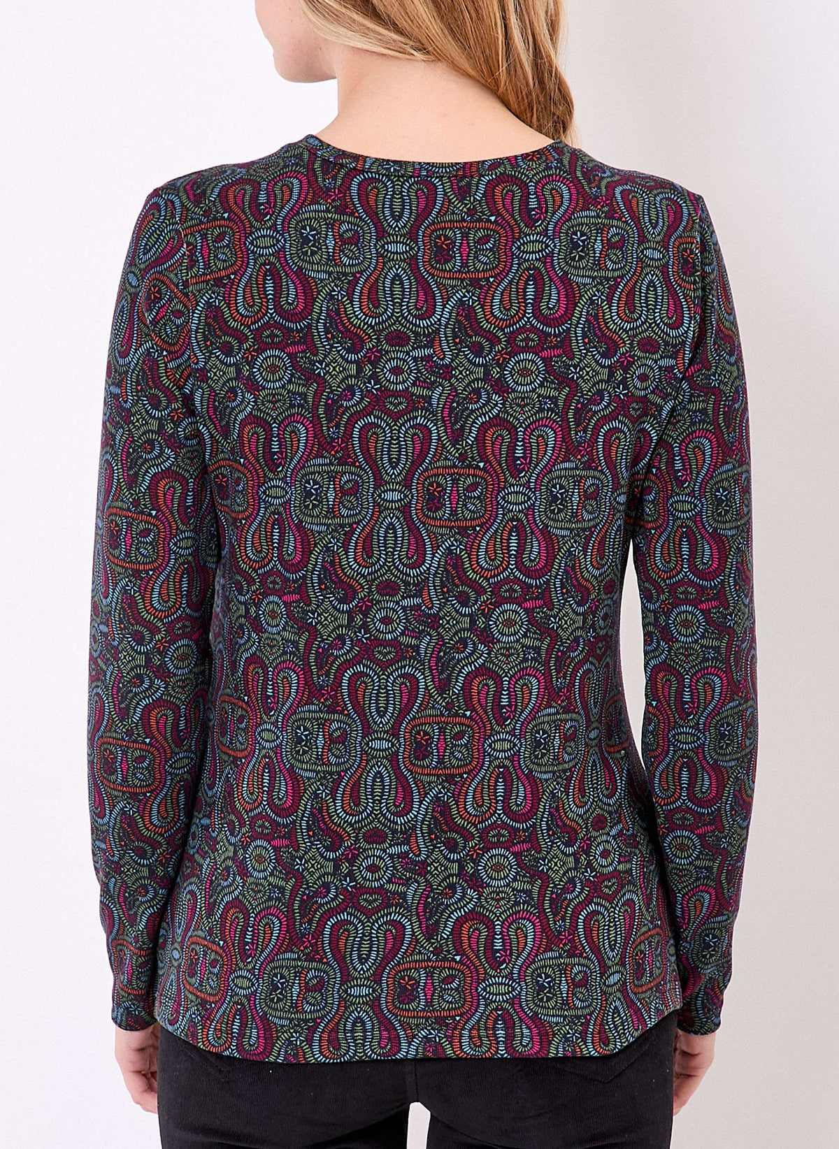 T-shirt imprimé fluide col V maille ORVAR