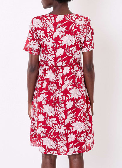Robe imprimée évasée coton bio doublé SIWAN