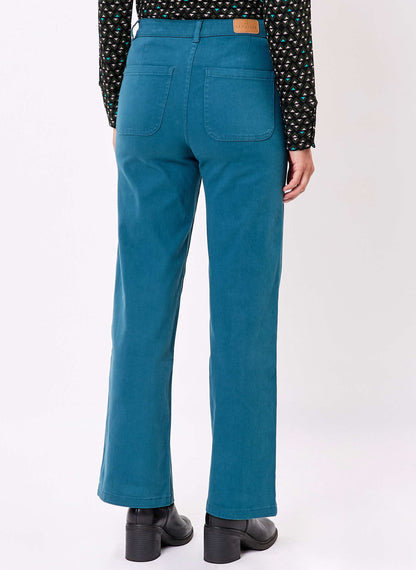 Pantalon large coton stretch OMAYA