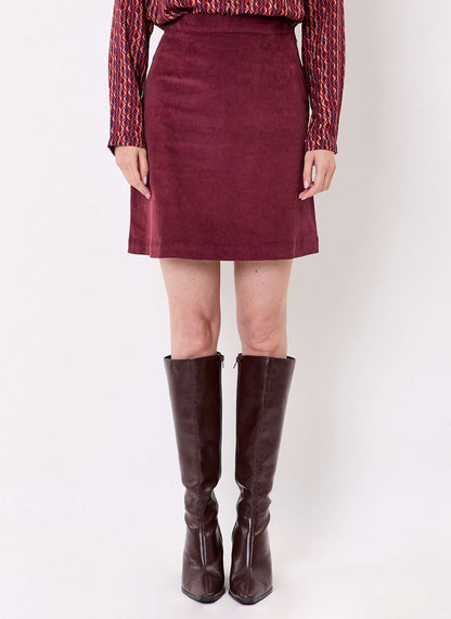 Jupe courte évasée velours bio LINETTE