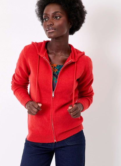 Gilet zippé maille unie à capuche GARREN