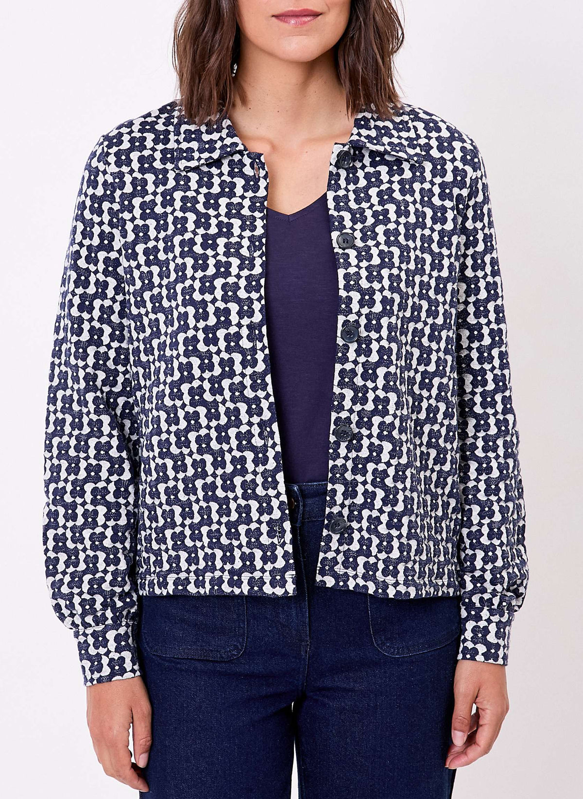 Veste maille jacquard bio SUMALI