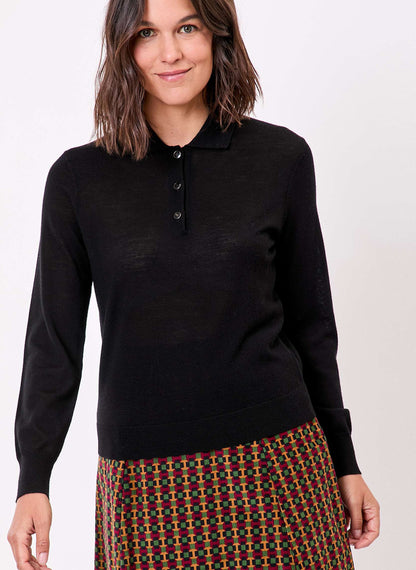 Pull laine mérinos col polo KARL