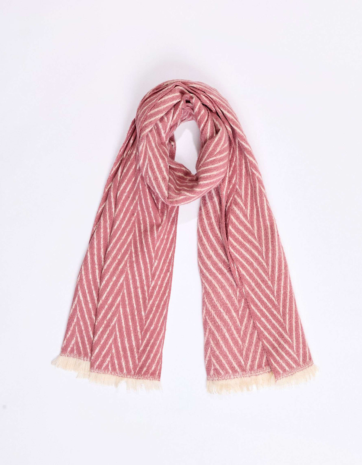 Écharpe chevron à franges HAMIDA