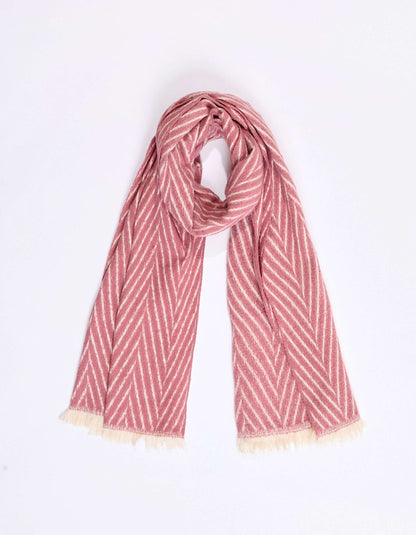 Écharpe chevron à franges HAMIDA
