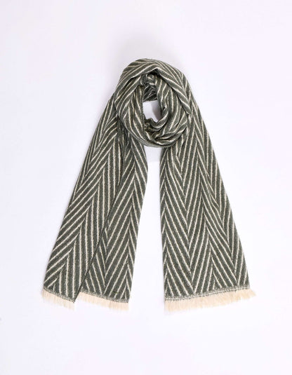 Écharpe chevron à franges HAMIDA