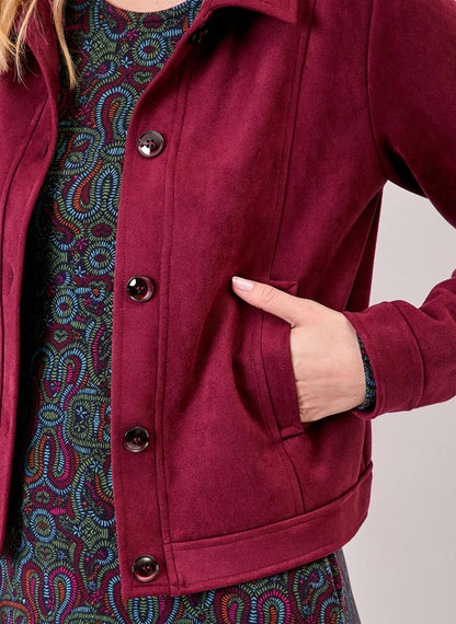 Veste courte suédine doublée AJDA