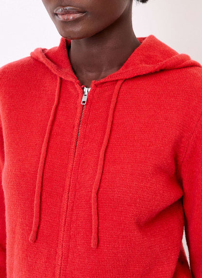 Gilet zippé maille unie à capuche GARREN