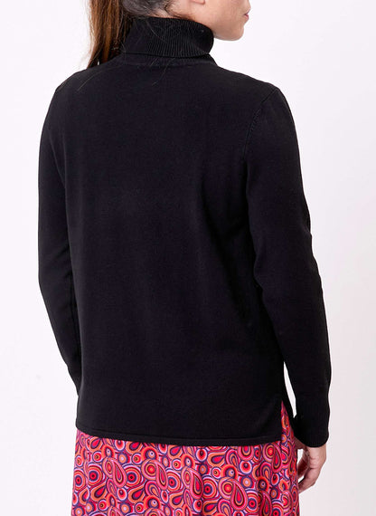 Pull maille col roulé uni BHOLA