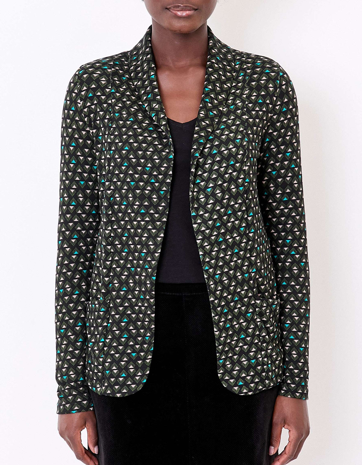 Veste souple ajustée maille imprimée CATLINE