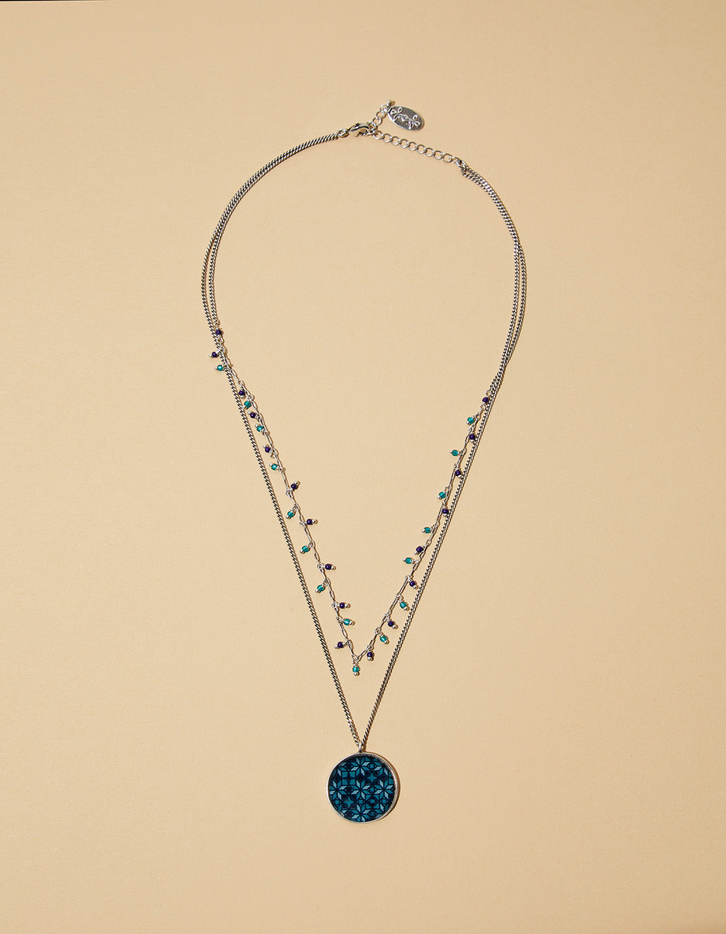 Collier double médaillon Mamba