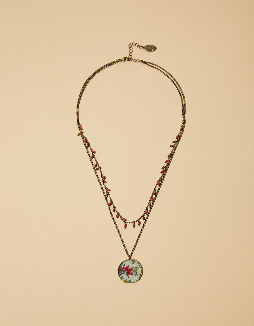 Collier double médaillon Mamba