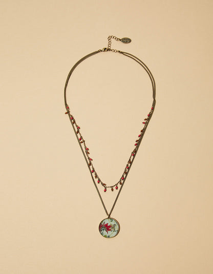 Collier double médaillon Mamba