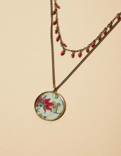 Collier double médaillon Mamba
