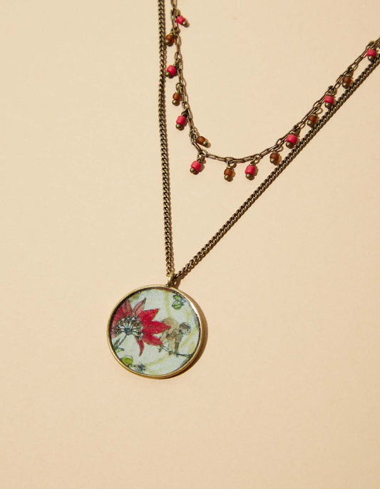 Collier double médaillon Mamba